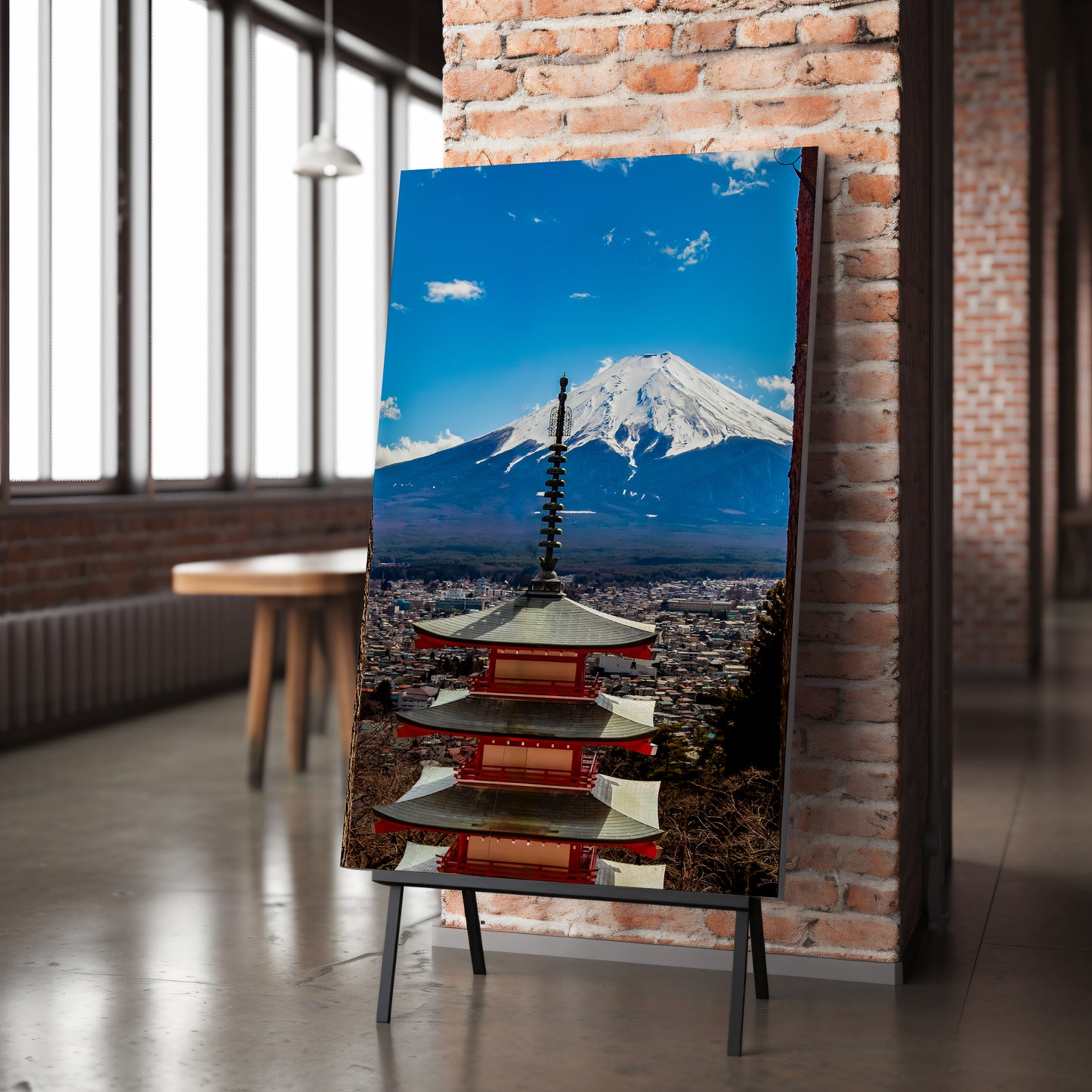 Harmony of Japan: Mount Fuji and Chureito Pagoda Canvas Print