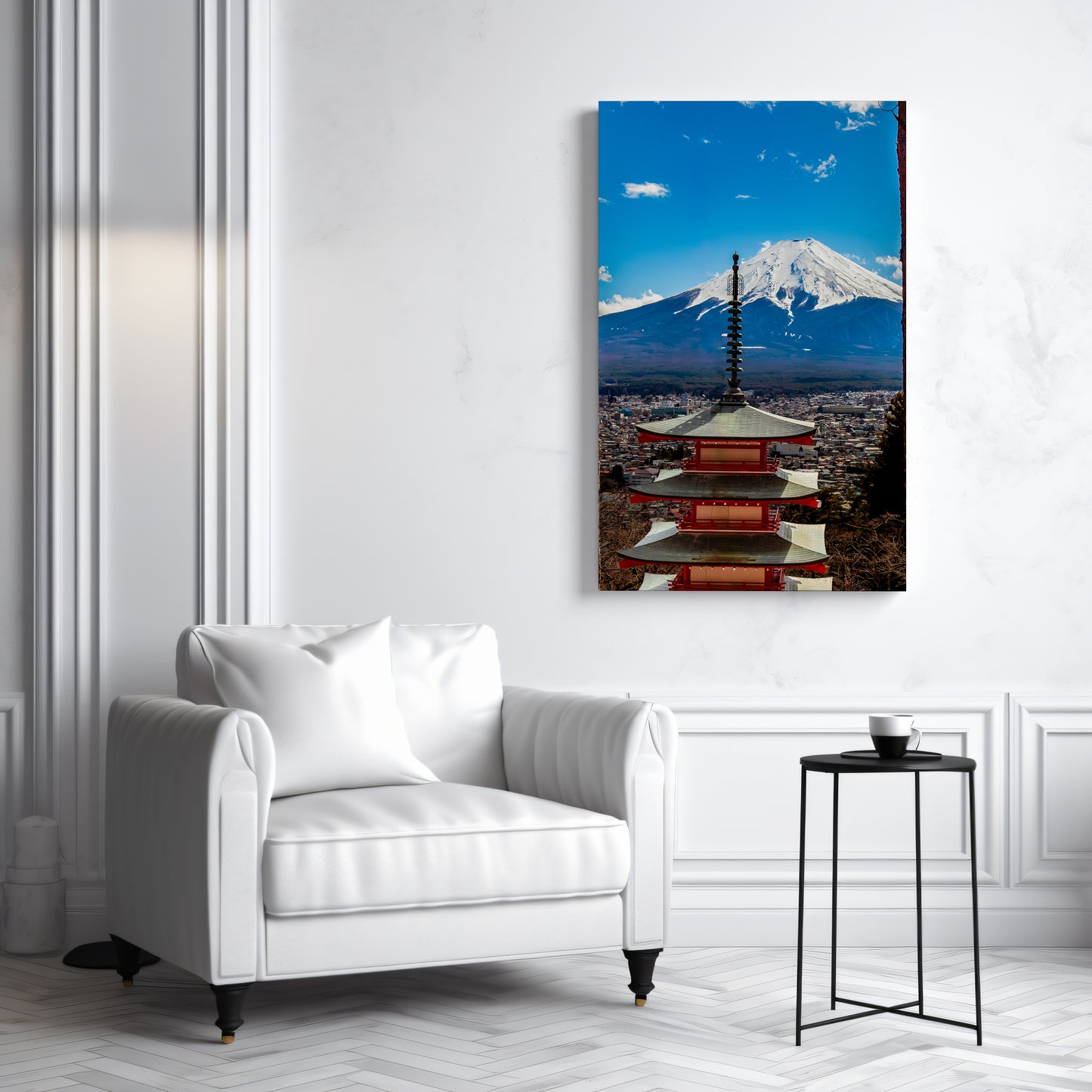 Harmony of Japan: Mount Fuji and Chureito Pagoda Canvas Print
