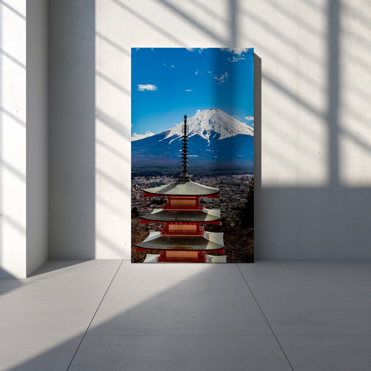 Harmony of Japan: Mount Fuji and Chureito Pagoda Canvas Print